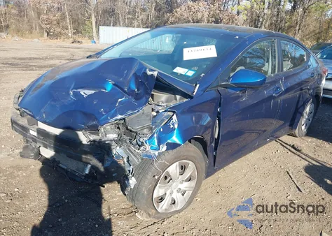 2016 Hyundai Elantra Se from USA, damaged, VIN 5NPDH4AE5GH726574